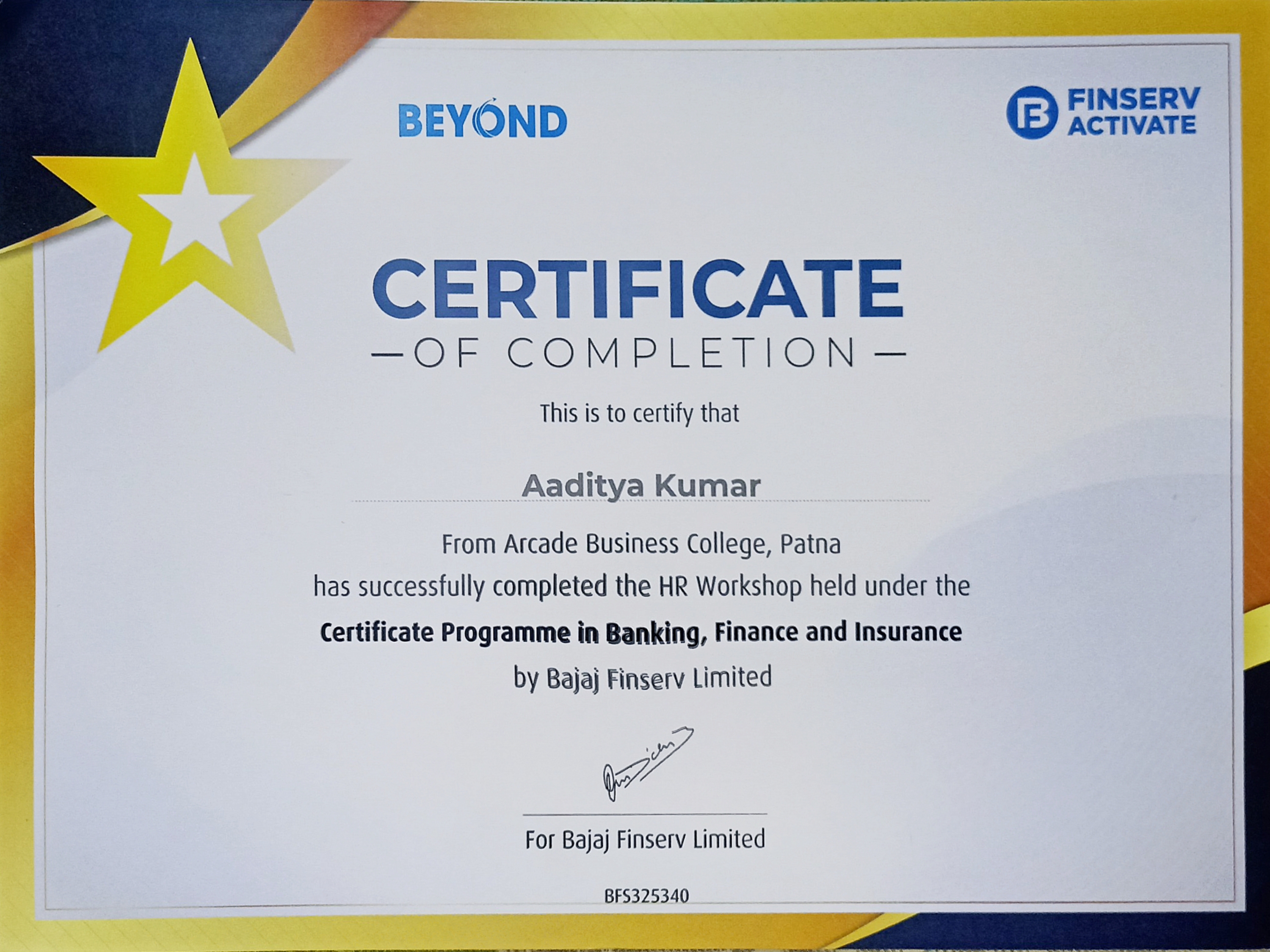 All Certificates - Aaditya Kumar