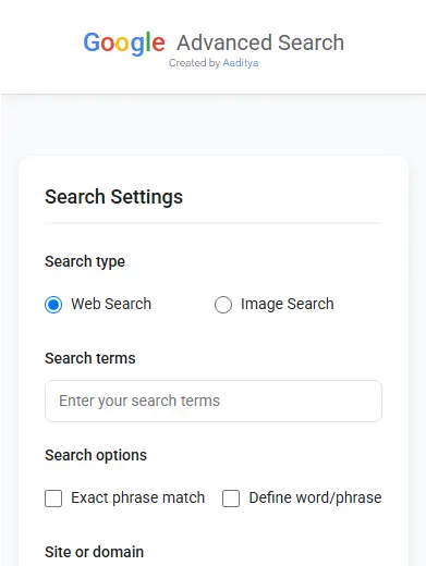 Advanced Search Project